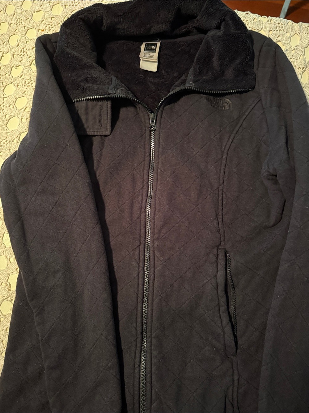 Jones New York Women's Quilted Fleece Jacket Size Large